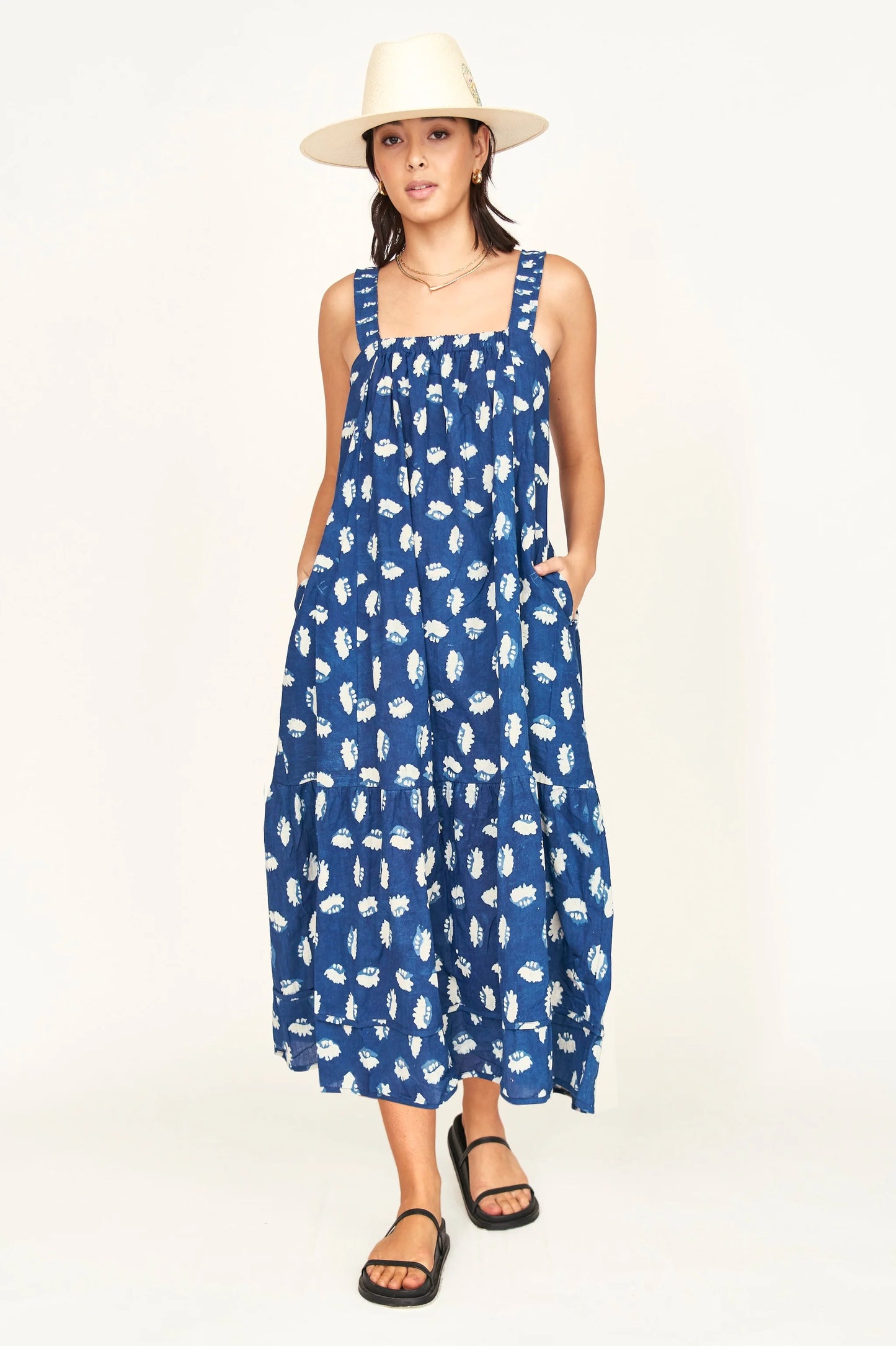 Monaco Dress - Indigo Conch