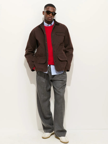 Frontier Jacket in Canvas- Dark Chocolate
