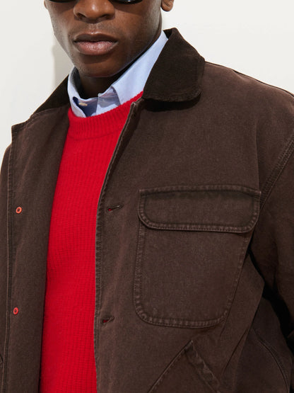 Frontier Jacket in Canvas- Dark Chocolate