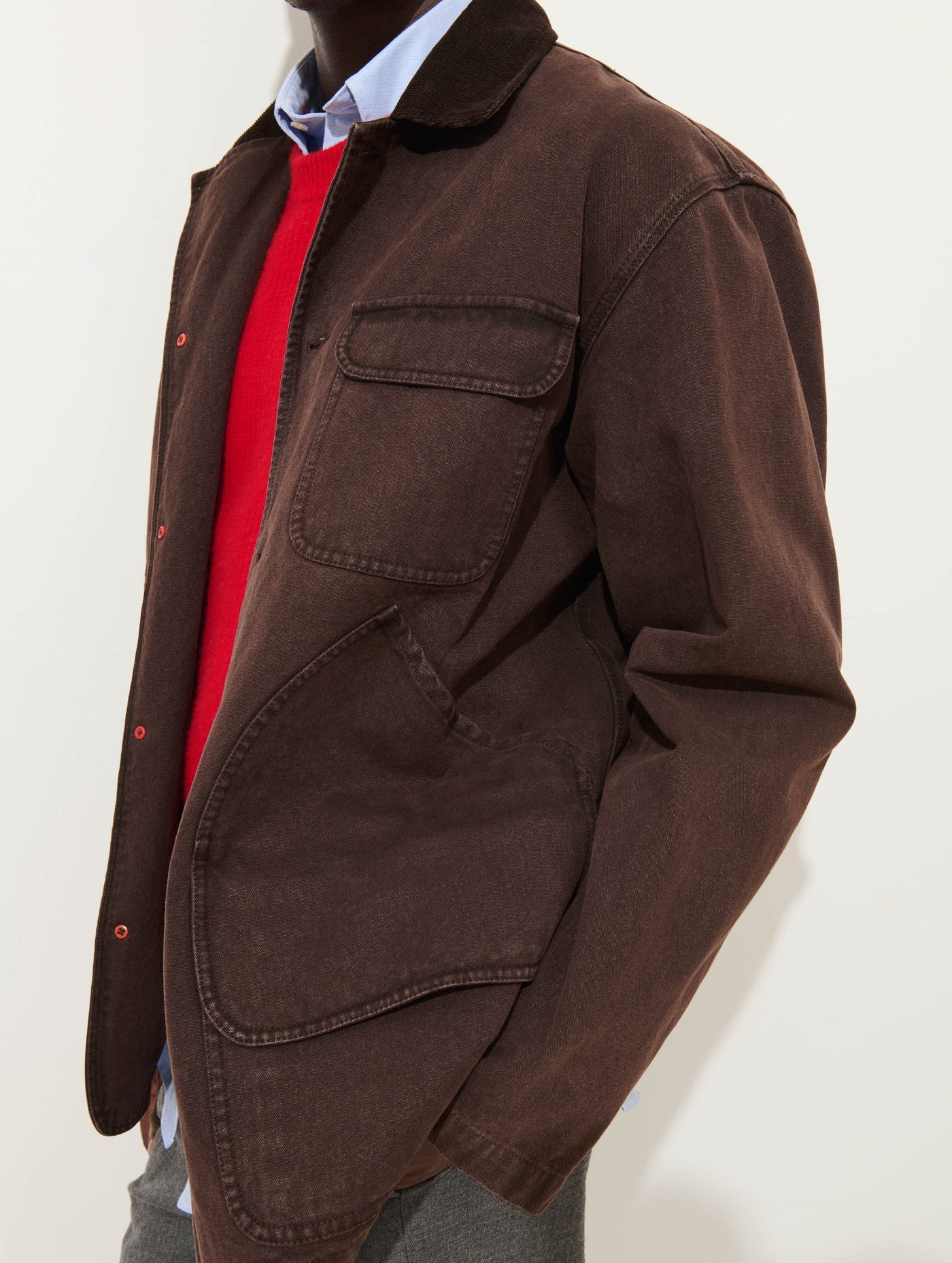 Frontier Jacket in Canvas- Dark Chocolate