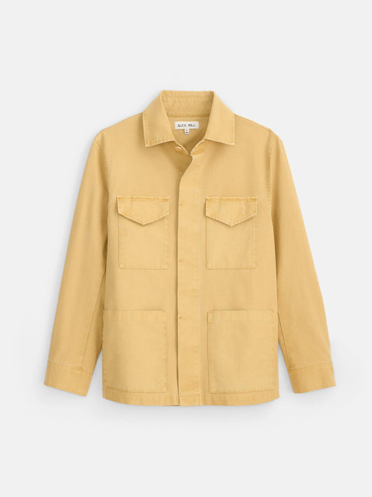 Garment Dyed Chore Jacket in Canvas - Einkorn