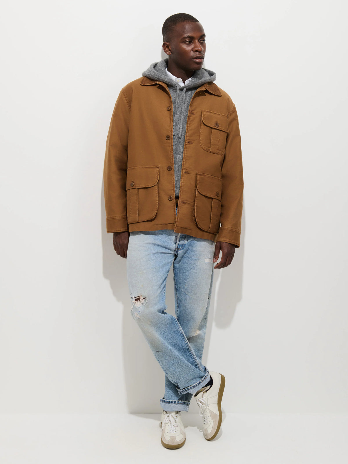 Clifton Jacket in Moleskin - Latigo.