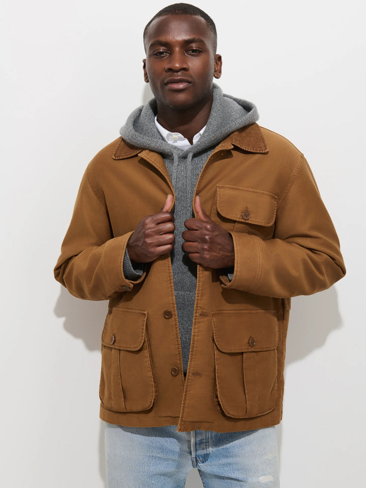 Clifton Jacket in Moleskin - Latigo.