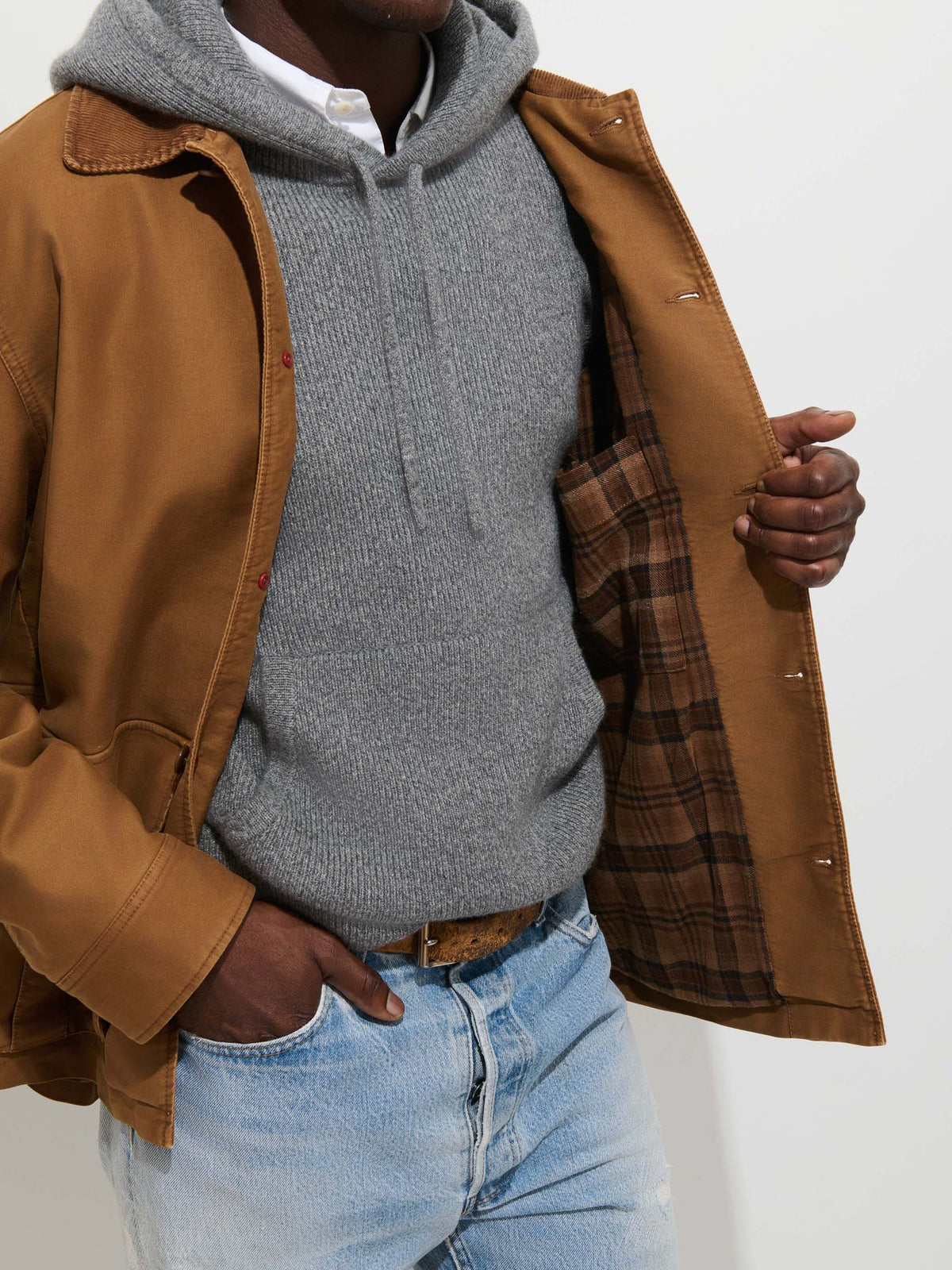 Clifton Jacket in Moleskin - Latigo.