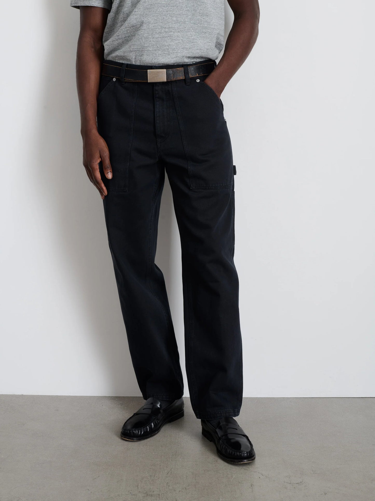 The Painter Pant in Recycled Denim - Washed Black