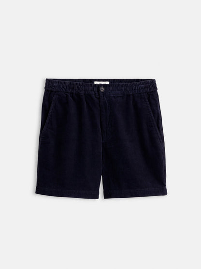 Pull on Short in Fine Wale Corduroy - Dark Navy