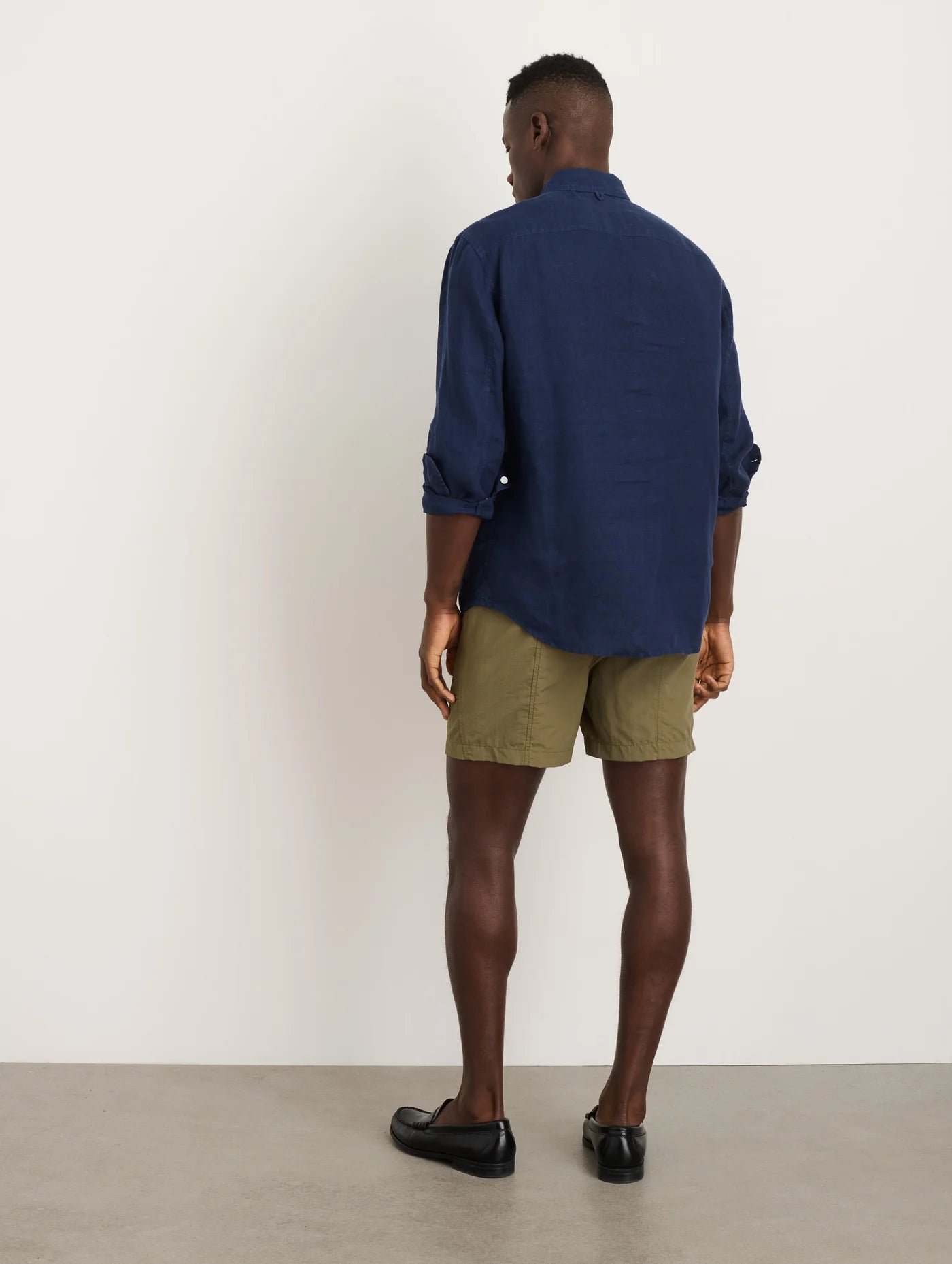 Mill Striped Shirt In Linen - Navy