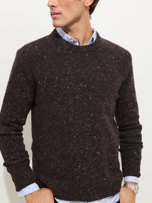Donegal Crewneck Sweater - Pinot Noir
