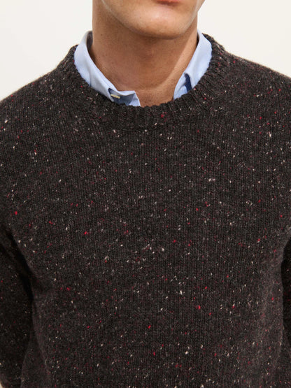 Donegal Crewneck Sweater - Pinot Noir