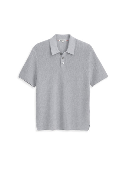 Eastwood Polo In Cotton Linen - Heather Grey