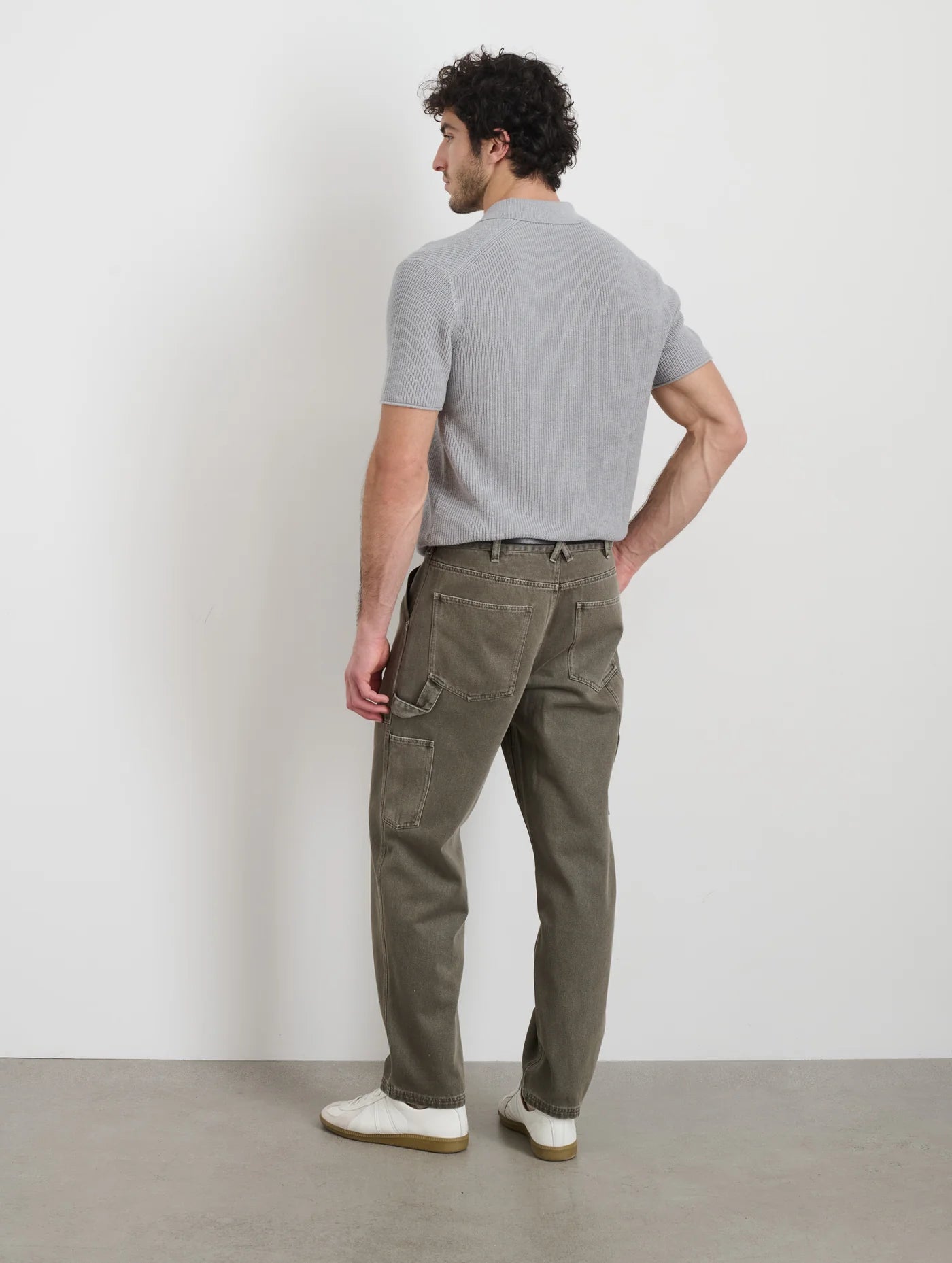 Eastwood Polo In Cotton Linen - Heather Grey