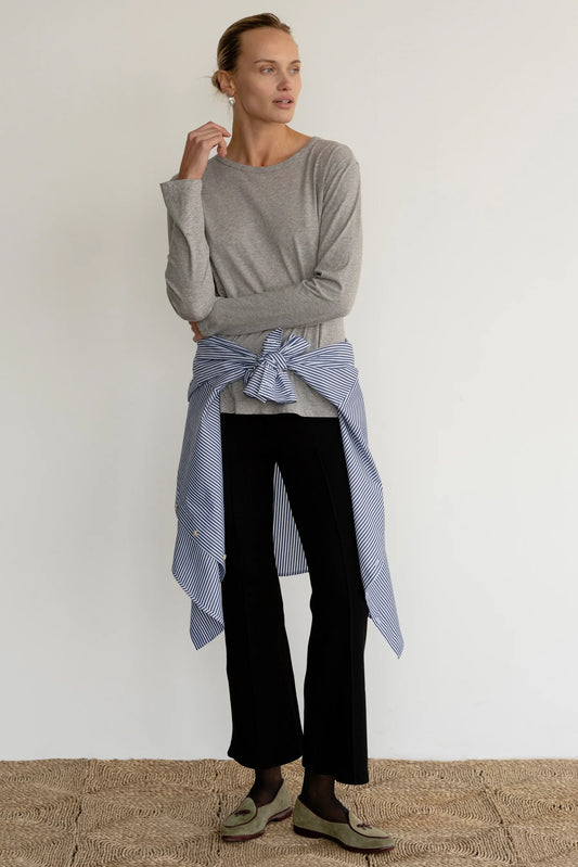 The Rib Kick Flare Pant - Black