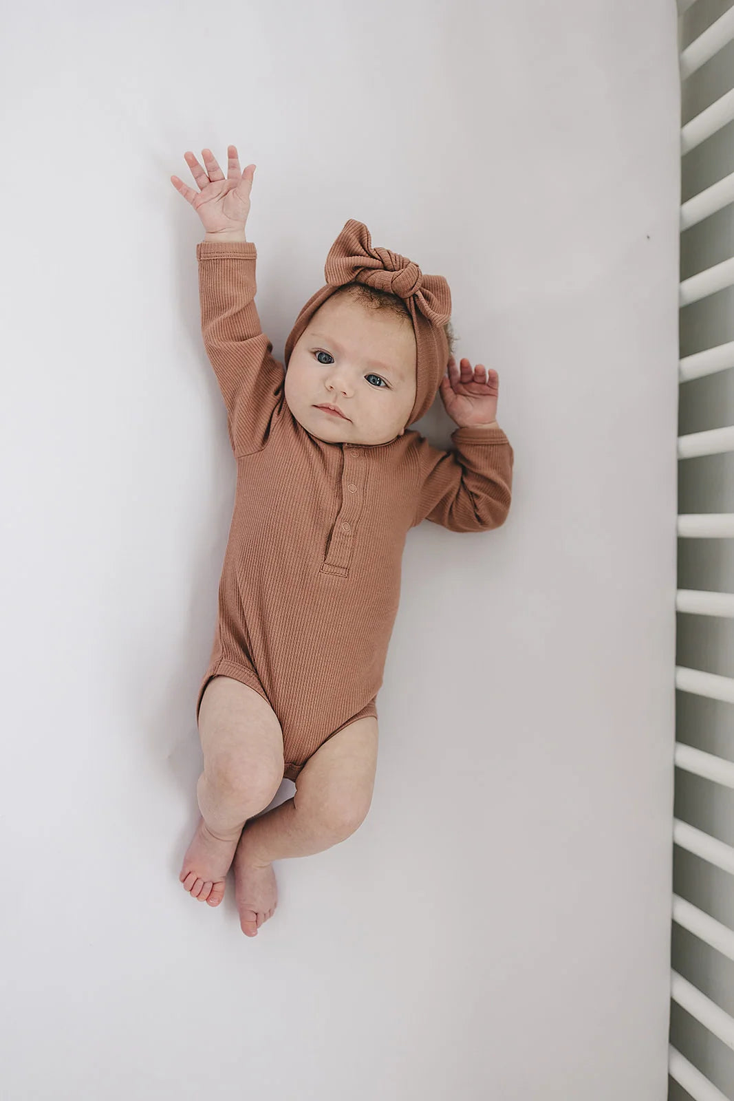 Long Sleeve Ribbed Bodysuit - Dusty Rose