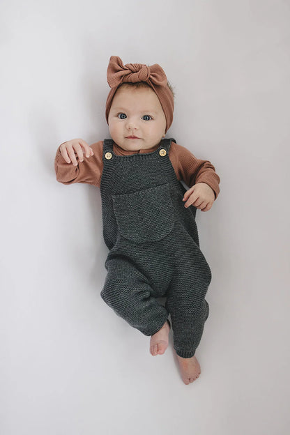 Long Sleeve Ribbed Bodysuit - Dusty Rose