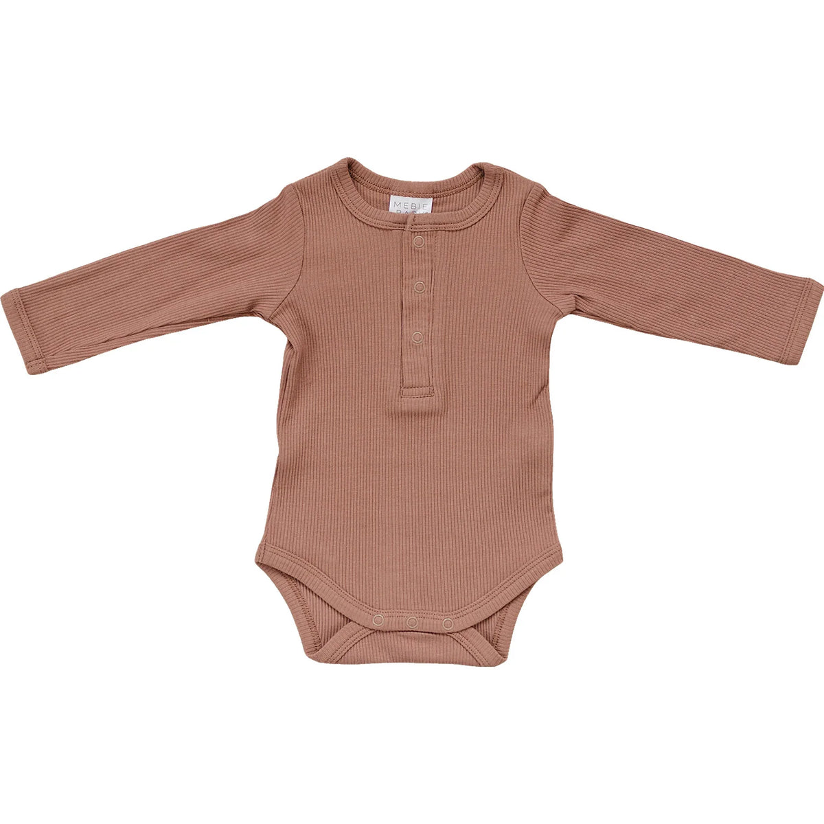 Long Sleeve Ribbed Bodysuit - Dusty Rose