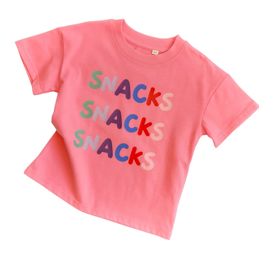 Organic Cotton Tee - Snacks Snacks Snacks