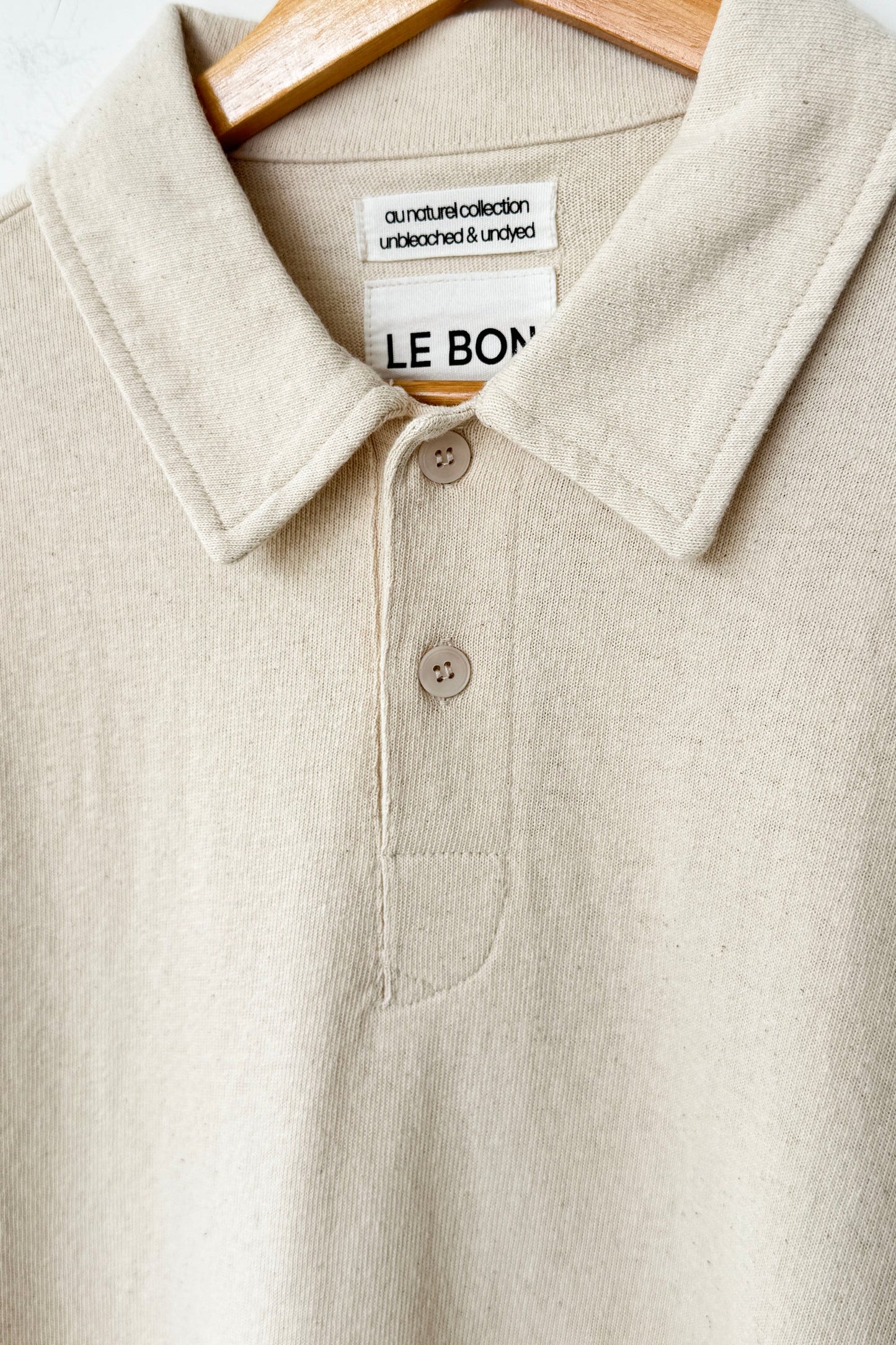 Polo Sweatshirt - Naturel