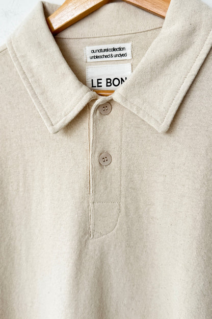 Polo Sweatshirt - Naturel