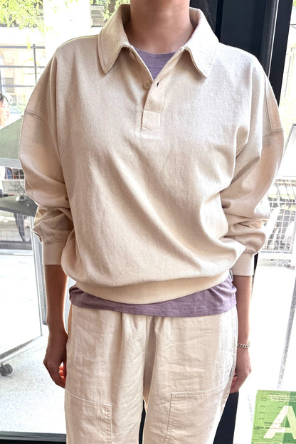Polo Sweatshirt - Naturel
