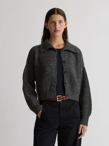 Saatchi Cardigan Alpaca- Charcoal