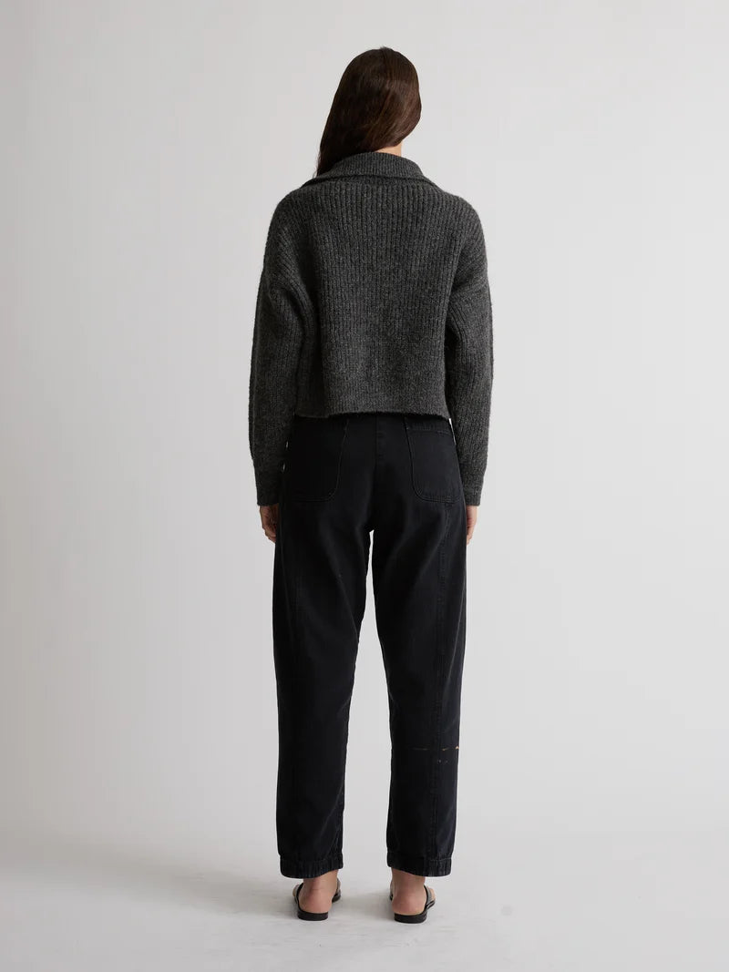 Saatchi Cardigan Alpaca- Charcoal