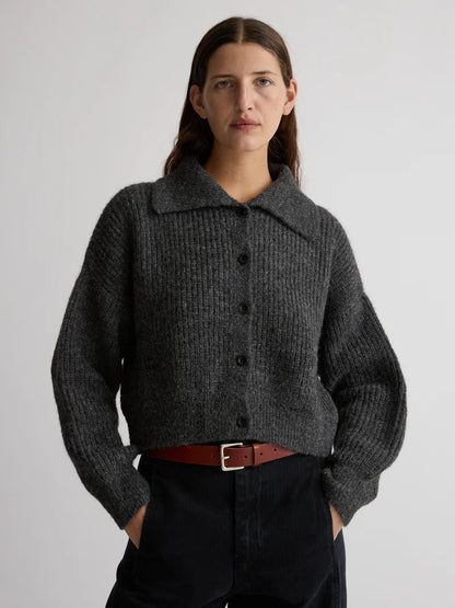 Saatchi Cardigan Alpaca- Charcoal