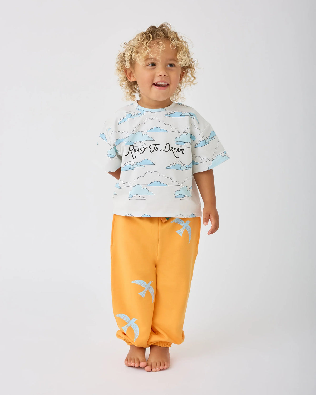 French Terry Jogger - Orange Bird