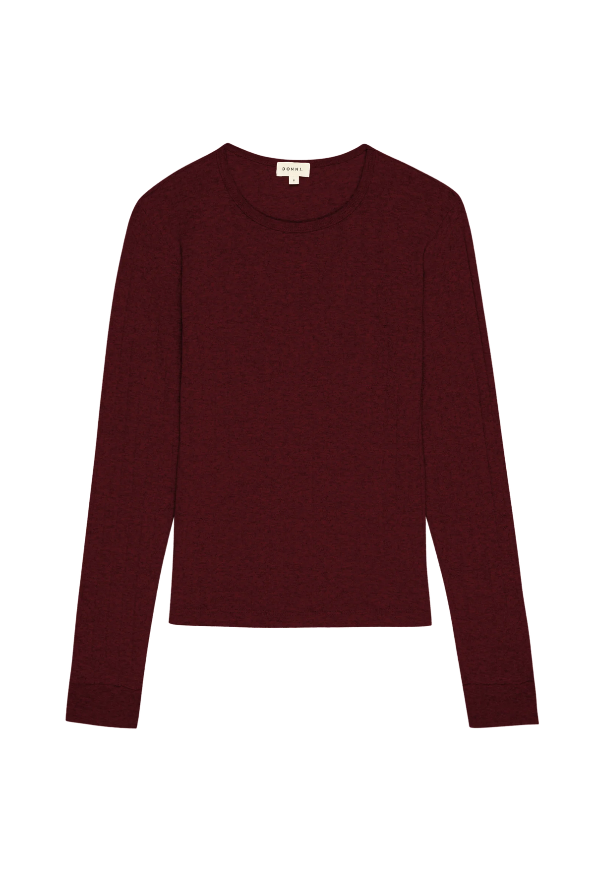The Pointelle Long Sleeve - Oxblood