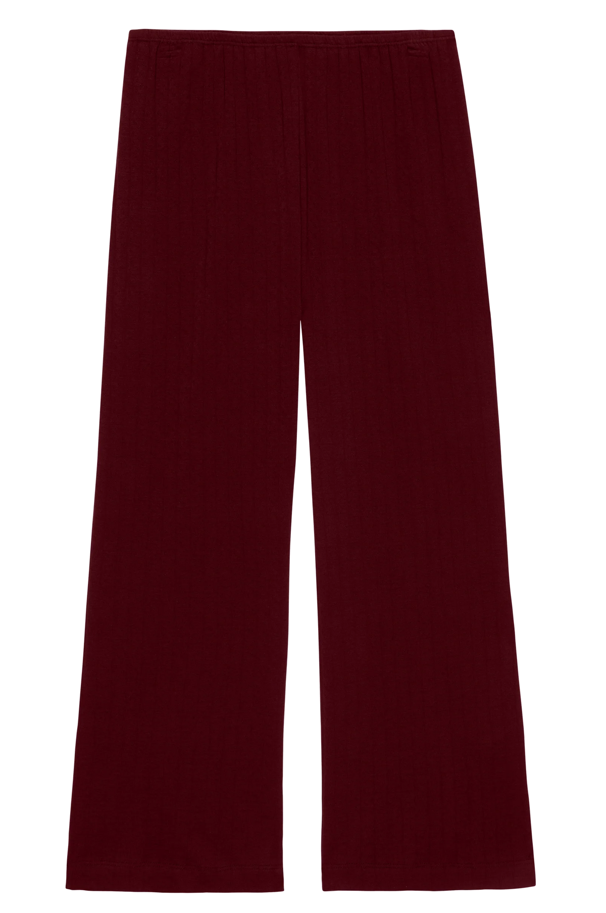 The Pointelle Simple Crop Pant - Oxblood