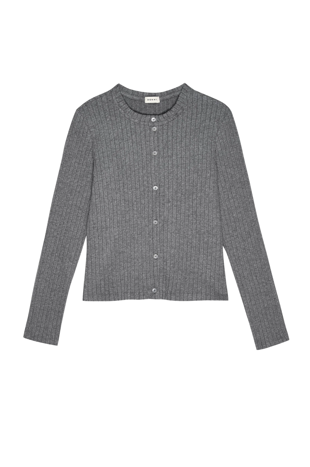 The Varied Rib Cardigan - Charcoal Grey