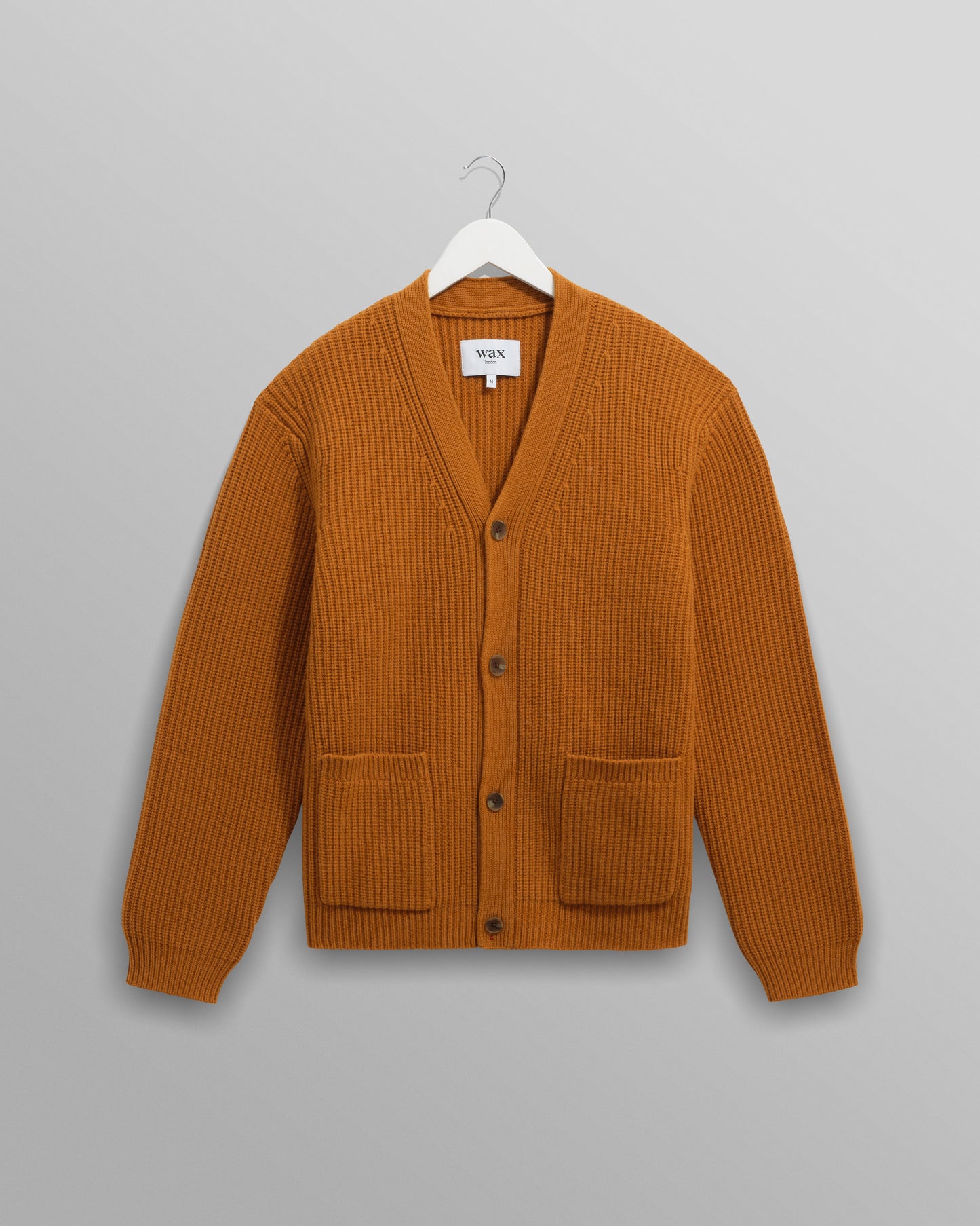 Walker - Ochre Rib Stitch Knit Cardigan