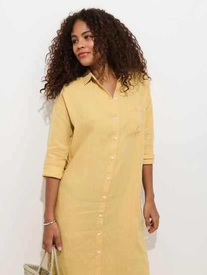 Kerry Dress In Linen -  Light Sienna