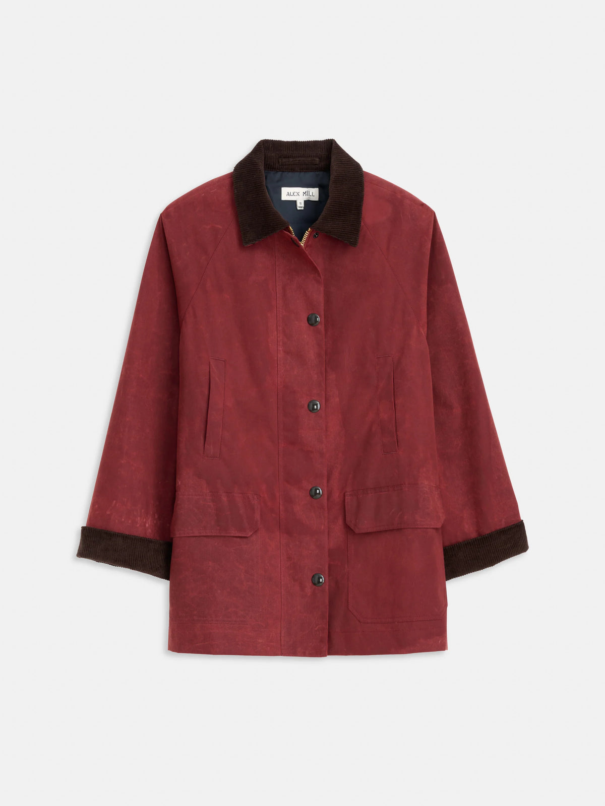 Chiltern Street Jacket in Waxed Cotton - Brick Red