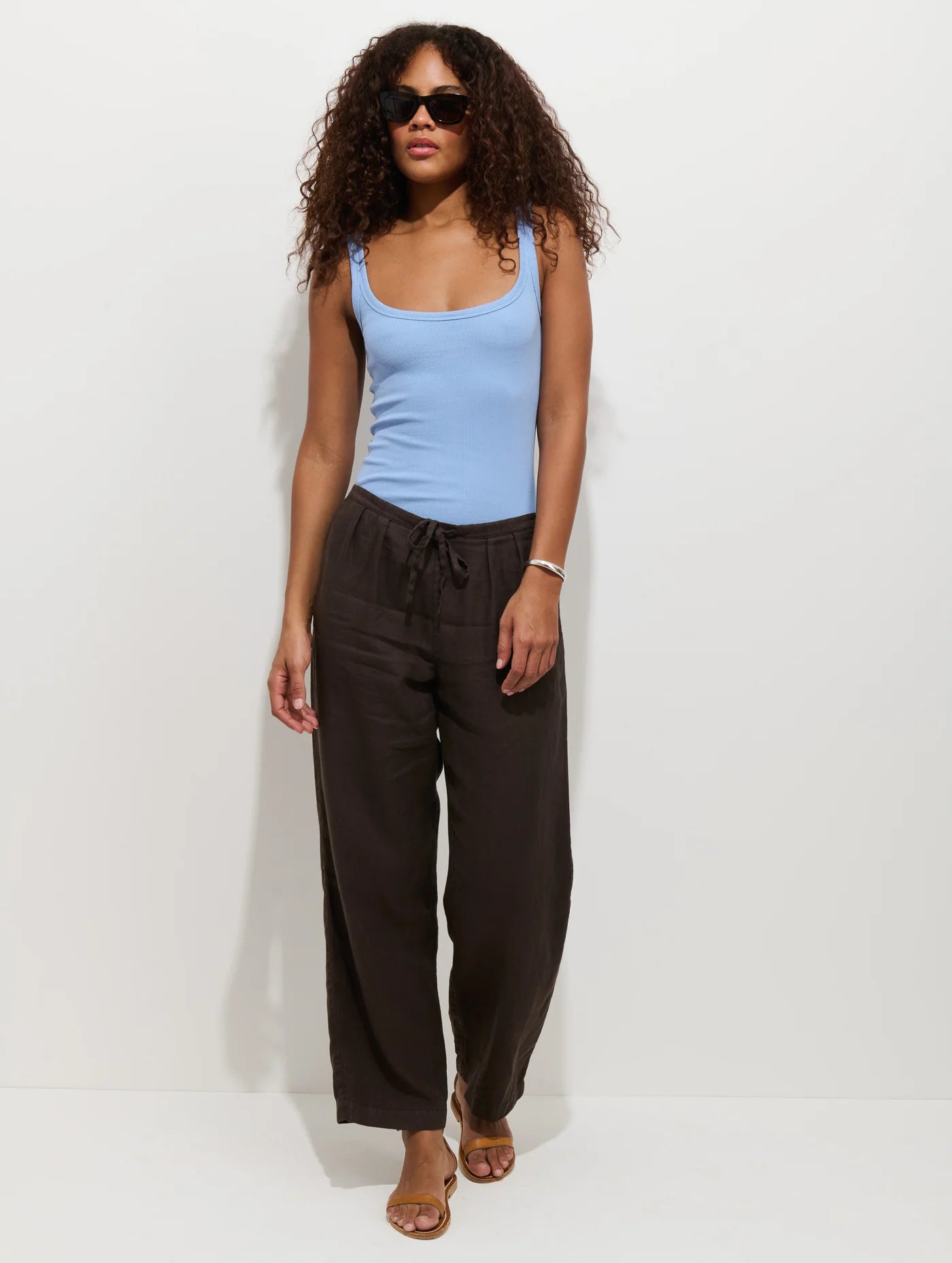 Hudson Pant In Linen - Roasted Bean