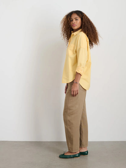 Jo Shirt in Cotton Poplin - Wheatfield