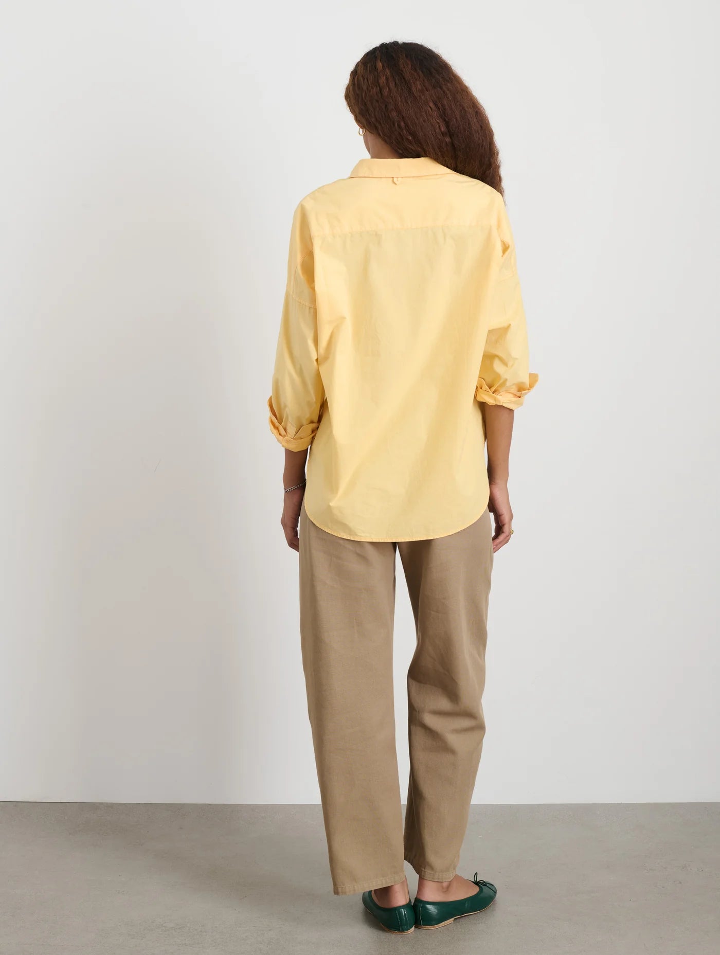 Jo Shirt in Cotton Poplin - Wheatfield