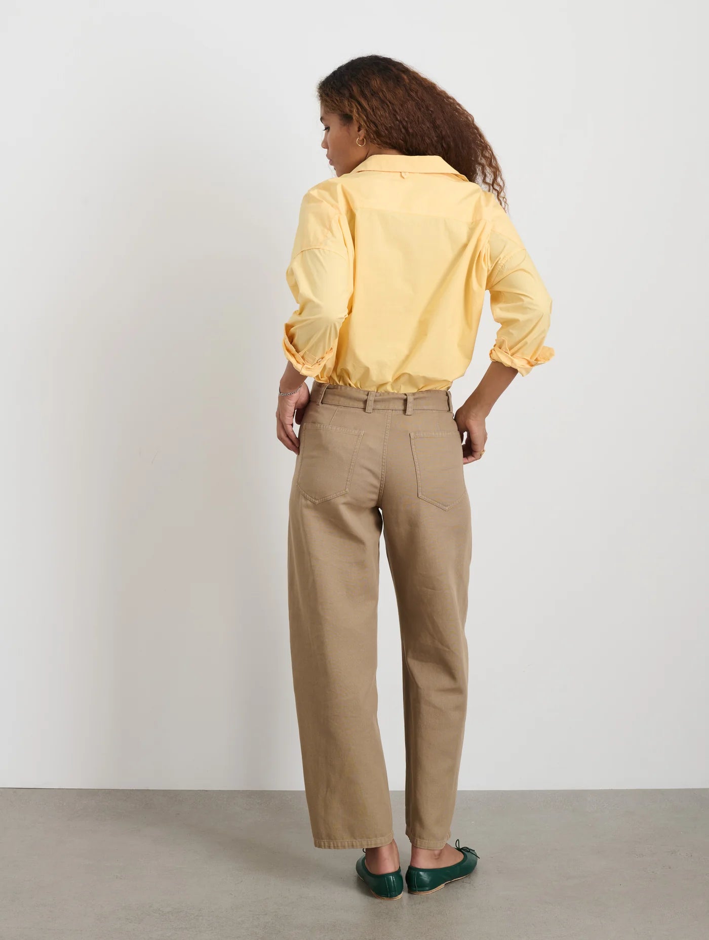 Jo Shirt in Cotton Poplin - Wheatfield