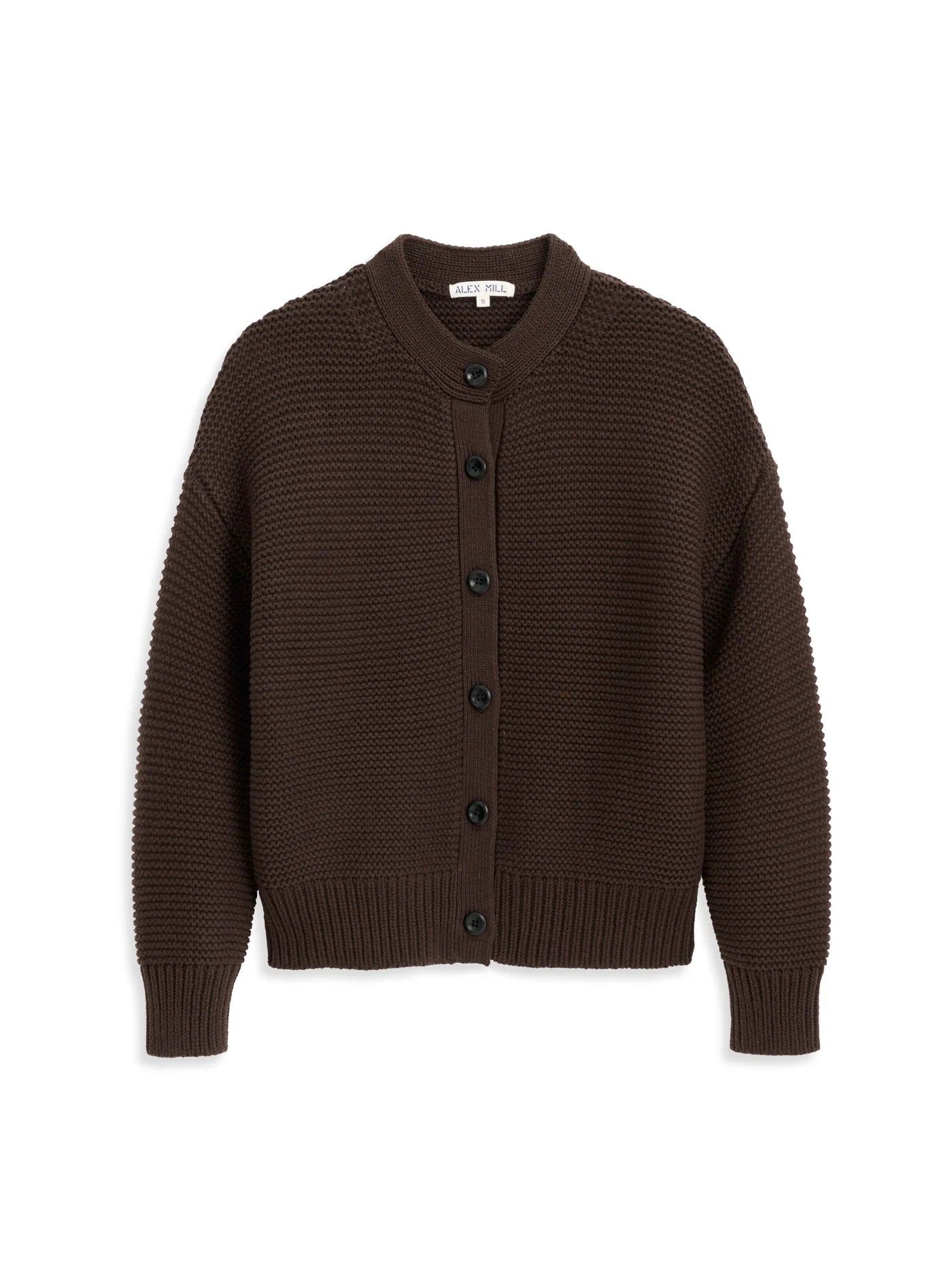 Nico Cardigan in Cotton - Dark Chocolate.