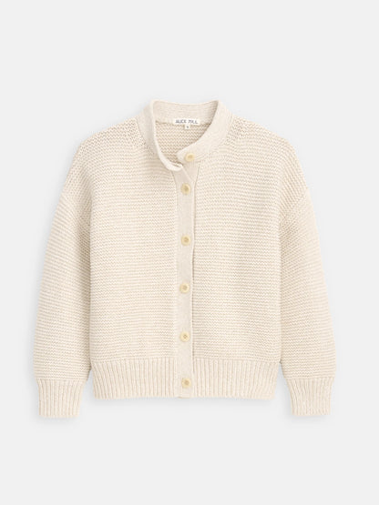 Nico Cardigan in Cotton - Marled Ivory
