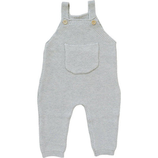 Knit Overalls - Grey