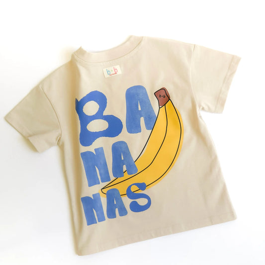 Organic Cotton Tee - Blue Bananas