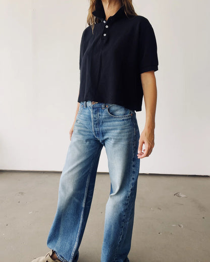 The Boxy Polo - Black.