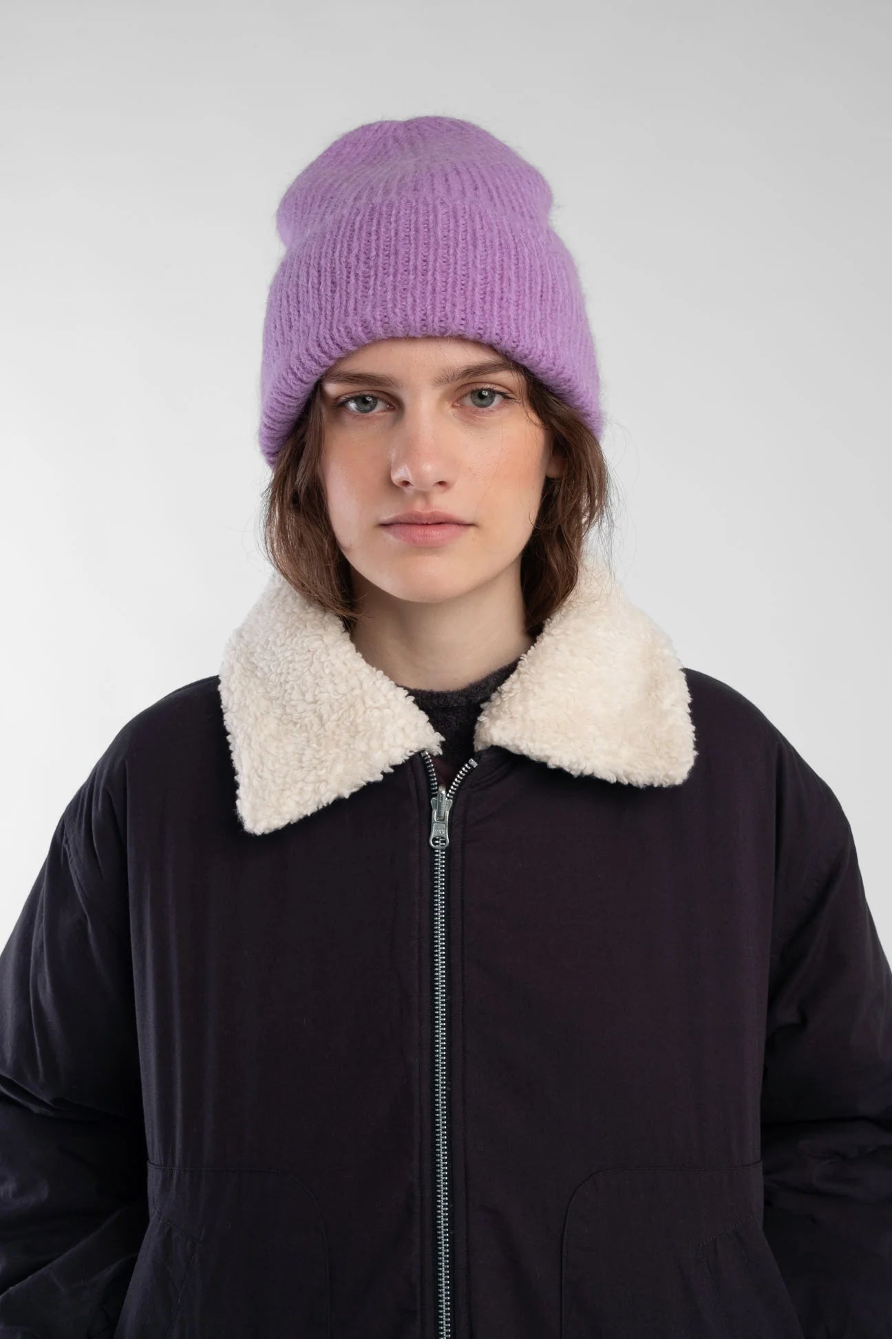 Brushed Rib Hat - Violet