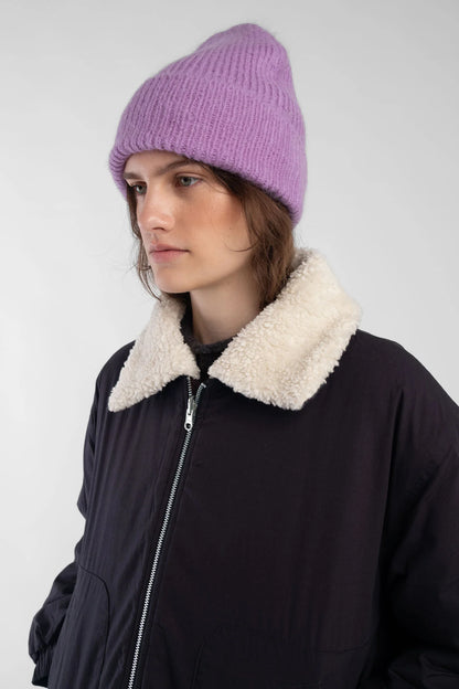 Violet Riband Brushed Rib Hat - Violet – Seasons