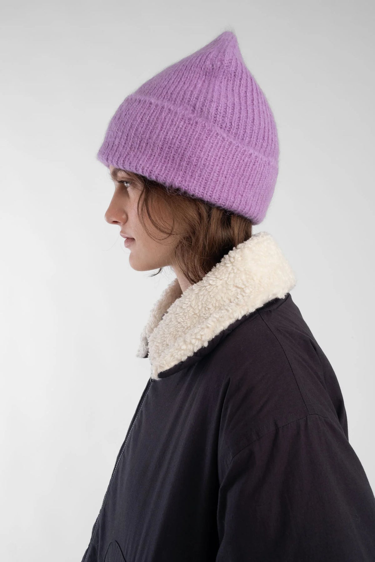 Violet Riband Brushed Rib Hat - Violet – Seasons