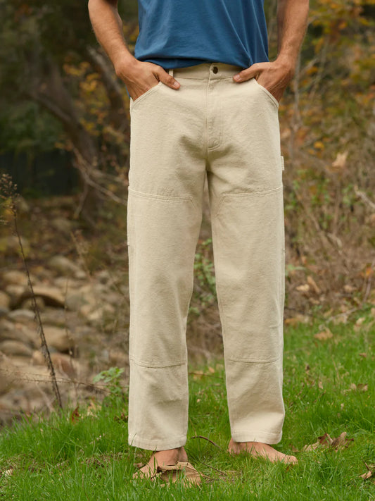Canvas Work Pants - Natural