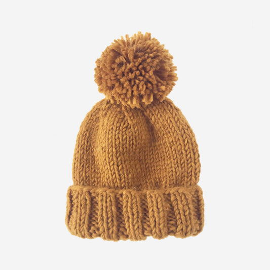 Classic Pom Hat - Mustard