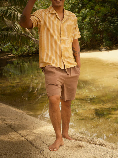 Cosmo Shirt - Mustard Dobby