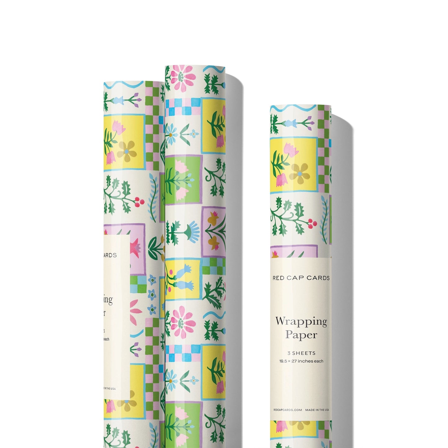 Retro Flower Wrapping Paper Rolls