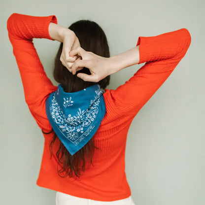 Cotton Field Bandana - Azure Blue